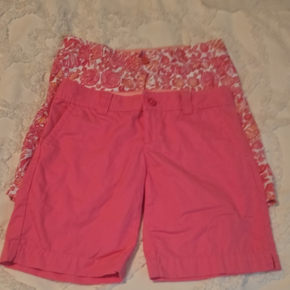 Lilly Pulitzer 2 Pair Of Pink Women's Shorts Size 4 EUC (#14) - Picture 1 of 6